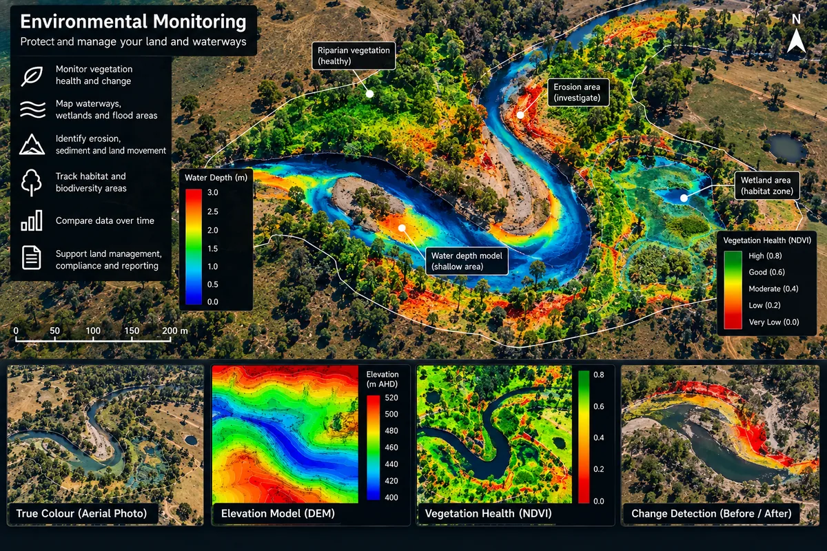 Illustrative environmental monitoring drone example