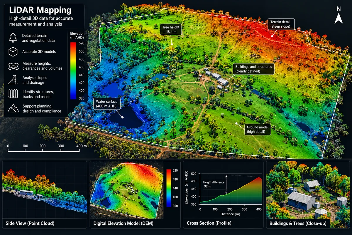 Illustrative LiDAR and point-cloud mapping example