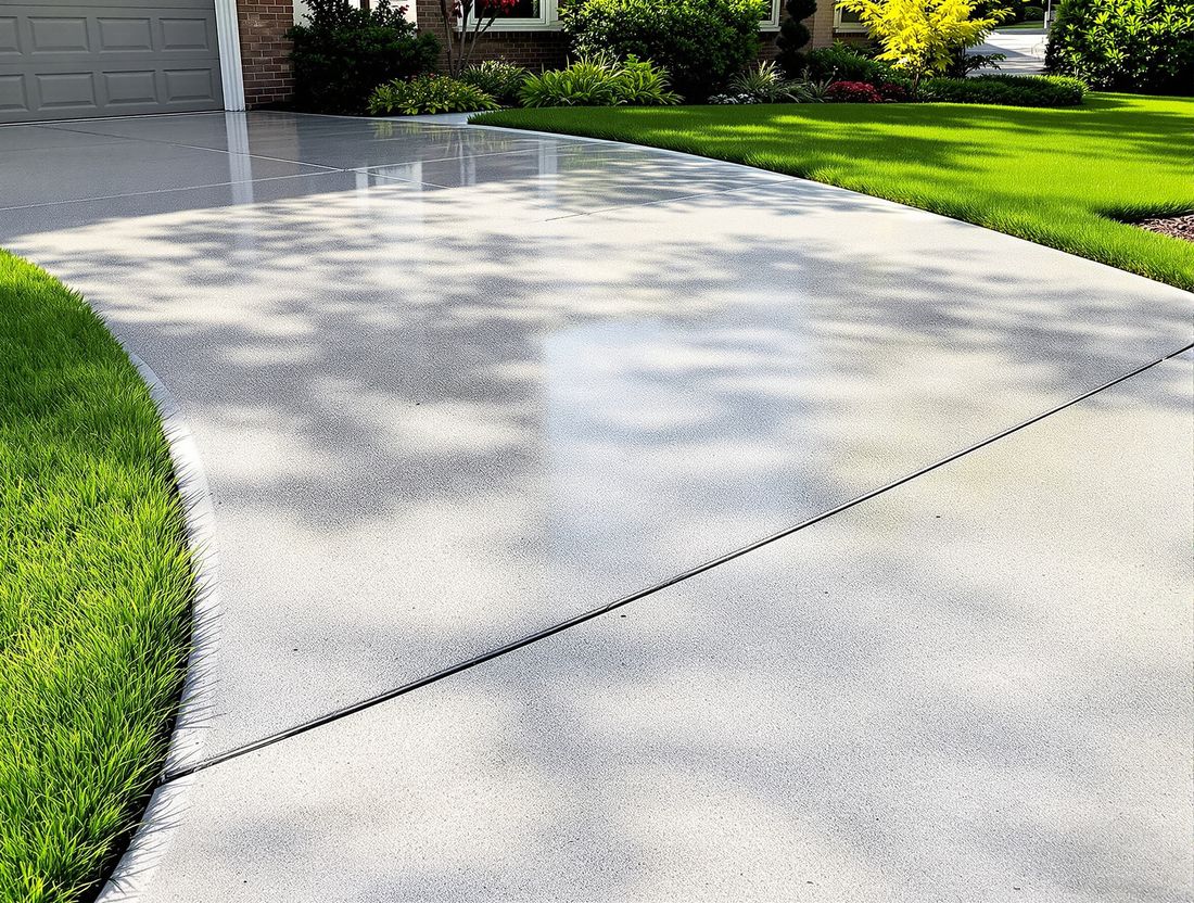 Spotless freshly cleaned driveway